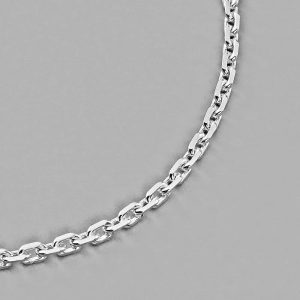 3mm Men's Sterling Silver Diamond Cut Cable Chain