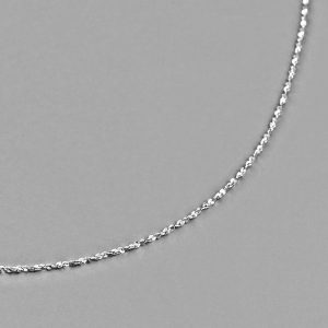 Sterling Silver Twisted Serpentine Chain Necklace