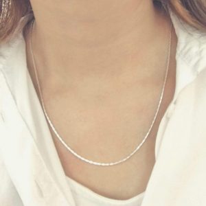 High Polished Diamond Cut Sterling Silver Chain
