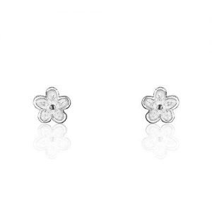 Sterling Silver Tiny Flower Earrings