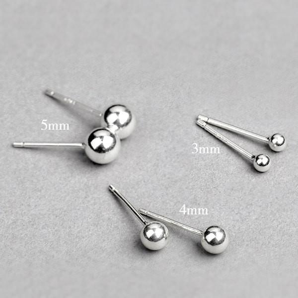 5mm Sterling Silver Ball Stud Earrings
