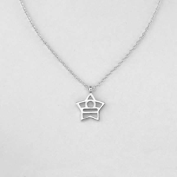 Silver Star Libra Necklace - 23/9 to 22/10