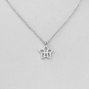 Silver Star Pisces Necklace - 19/2 to 20/3