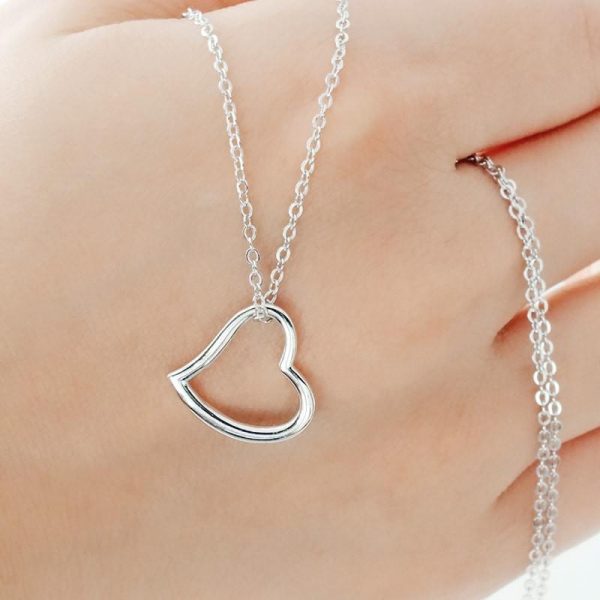 Sterling Silver 15mm Heart Necklace