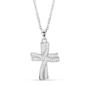 Sterling Silver Luxury Cross Pendant Necklace