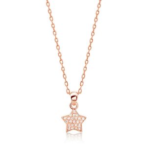 Rose Gold Plated Silver Little Star Necklace