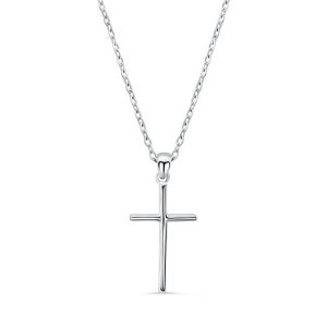 Sterling Silver Petite Cross Necklace
