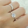 3.35 Carat Cubic Zirconia Fashion Solitaire Silver Ring
