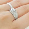 Brilliant Cut & Micro Pave Setting CZ 925 Sterling Silver Ring
