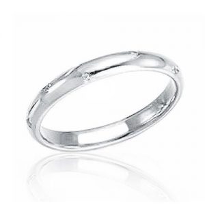 Classic 925 Sterling Silver Cubic Zirconia Band Ring