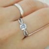 Gracious 1.4 Ct Brilliant Cut 925 Sterling Silver CZ Ring
