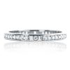 Beautiful 2.2mm Sterling Silver Cubic Zirconia Eternity Ring