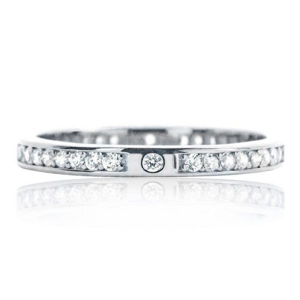 Beautiful 2.2mm Sterling Silver Cubic Zirconia Eternity Ring
