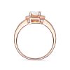 Brilliant CZ Rose Gold over Sterling Silver Ring