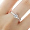 5mm Brilliant Cut Cubic Zirconia 925 Sterling Silver Ring