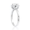 Graceful 925 Sterling Silver Brilliant Cut Cubic Zirconia Ring 9mm
