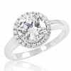 Gorgeous 925 Sterling Silver 8mm Brilliant Cut Cubic Zirconia Ring