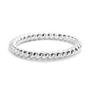 Sterling Silver Twisted Stacking Ring