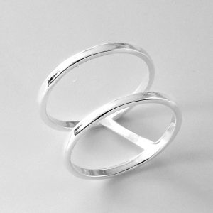 Sterling Silver Double Band Ring