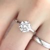3.35ct Cubic Zirconia Silver Engagement Ring