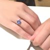 Sterling Silver Blue Flower Enamel Ring