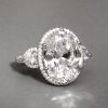 Sterling Silver Hand Cut Oval CZ Ring