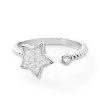 Cubic Zirconia Sterling Silver Star Ring